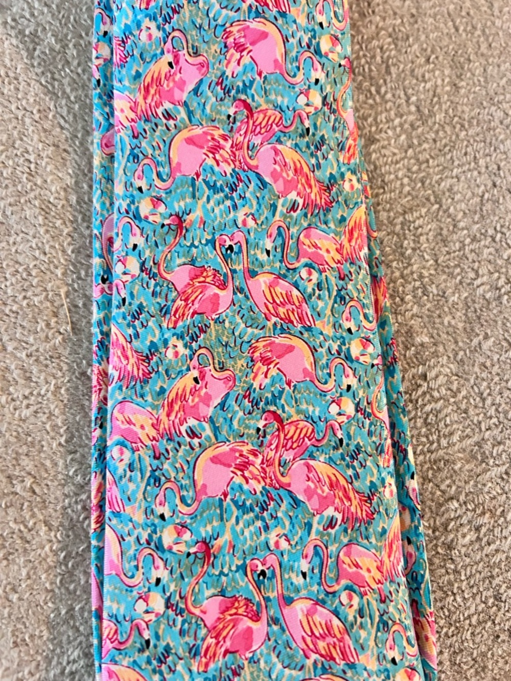 Lilly Pulitzer Pink Flamingo Tie - rare print! - Picture 2 of 3
